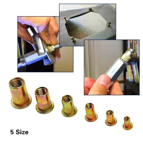 150pcs M3 M4 M5 M6 M8 M10 Carbon Steel Rivet Nut Assortment FS010260 - 02 - with | Sold by Uncle Wiener's Wholesale