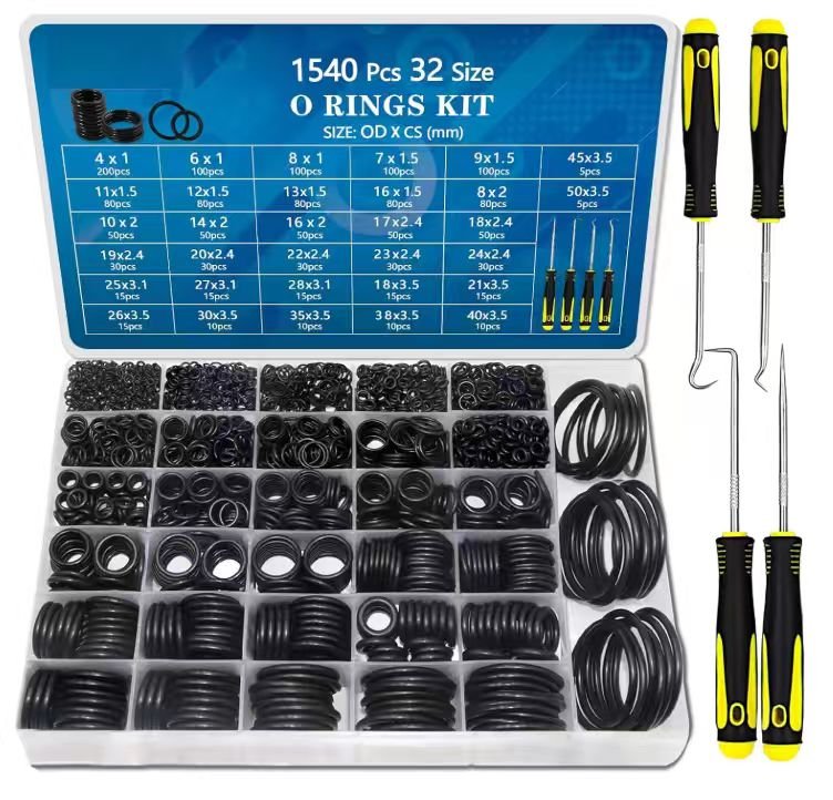 1540-Piece Metric O-Ring Assortment Kit 32 Sizes with Pick Tools JX65112 - with | Sold by Uncle Wiener's Wholesale
