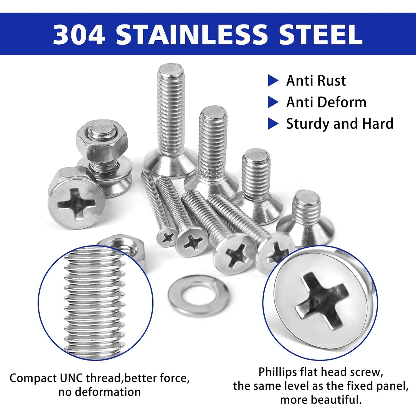 1575 PCS Stainless Steel Nuts & Bolts Assortment Kit with Screws, Washers & Organizer Box – STY01575 - with | Sold by Uncle Wiener's Wholesale