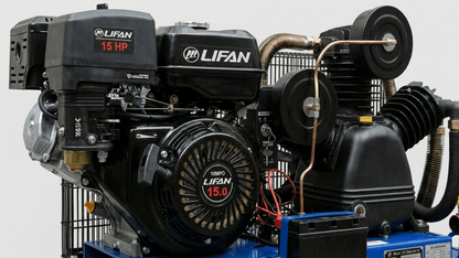 15HP & 13 HP Gas Air Compressor with Electric Start – 66 & 39 Gallon Tank Options | Heavy - Duty Portable Unit - Furniture with 39 Gal / 147.63L – Electric Start + Clutch (Model 4013H) | Sold by Uncle Wiener's Wholesale