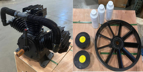 15HP Gas Air Compressor with Electric Start – 66 & 39 Gallon Tank Options | Heavy - Duty Portable Unit - Gas Powered Heavy - Duty Industrial Air Compressor with Compressor Head Replacement 4013H / VPR15HP | Sold by Uncle Wiener's Wholesale