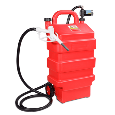16 Gallon Portable Fuel Caddy with 12V Electric Transfer Pump 3.7 GPM Gas Diesel Tank on Wheels YHM60G - with | Sold by Uncle Wiener's Wholesale