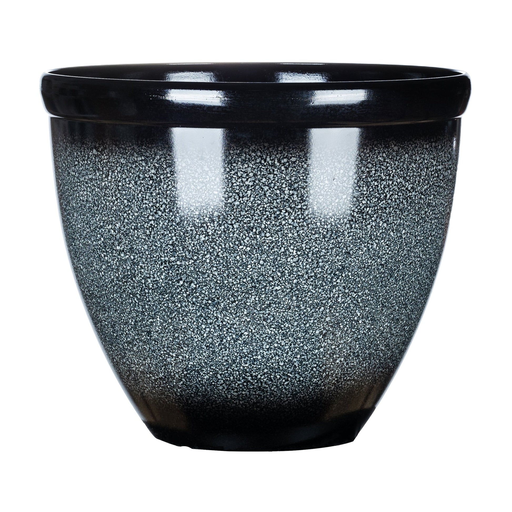 16" Glossy Lavender Ceramic - Like Plastic Flower Pot – Decorative Indoor/Outdoor Planter – FG2081 / FG2082 / FG2083 - with Black & White | Sold by Uncle Wiener's Wholesale