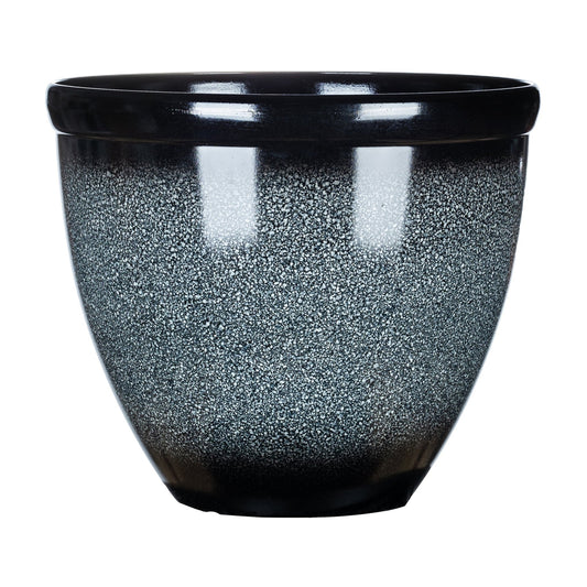 16" Glossy Lavender Ceramic - Like Plastic Flower Pot – Decorative Indoor/Outdoor Planter – FG2081 / FG2082 / FG2083 - with Black & White | Sold by Uncle Wiener's Wholesale