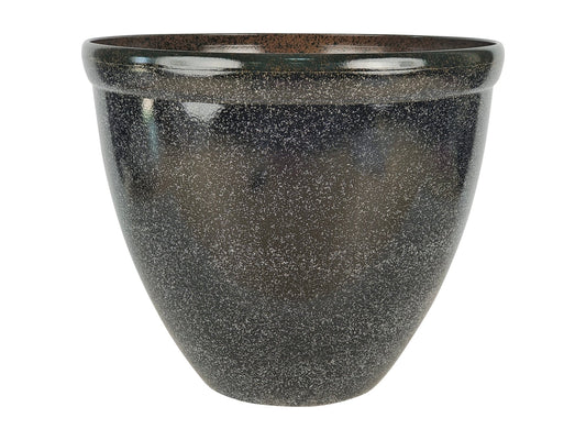 16" Glossy Lavender Ceramic - Like Plastic Flower Pot – Decorative Indoor/Outdoor Planter – FG2081 / FG2082 / FG2083 - with Black | Sold by Uncle Wiener's Wholesale