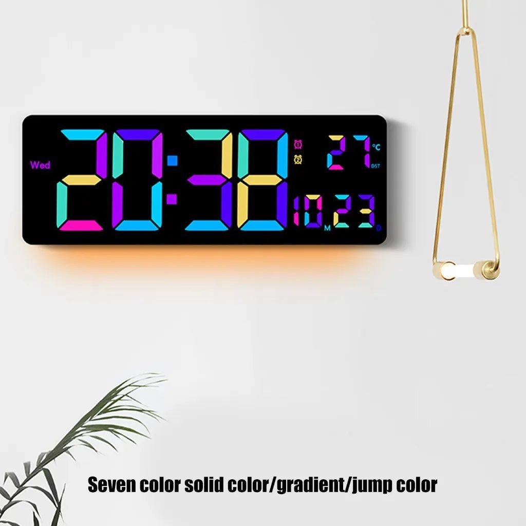 16" LED Digital Wall Clock with Temperature, Date, Auto - Dimmer & Night Light – JXCL16 - with | Sold by Uncle Wiener's Wholesale
