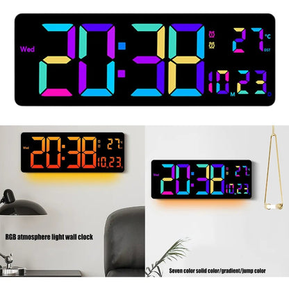 16" LED Digital Wall Clock with Temperature, Date, Auto - Dimmer & Night Light – JXCL16 - with | Sold by Uncle Wiener's Wholesale