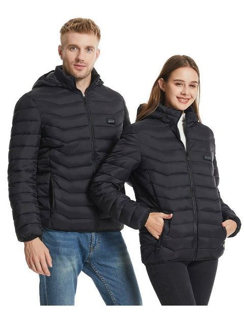 NEW Heated Jacket USB Rechargeable Hooded Coat with 21 Heating Zones Small X-Large