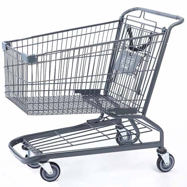 160L Heavy - Duty Shopping Cart With Lower Tray & Child Seat – Grey SC160L - with | Sold by Uncle Wiener's Wholesale