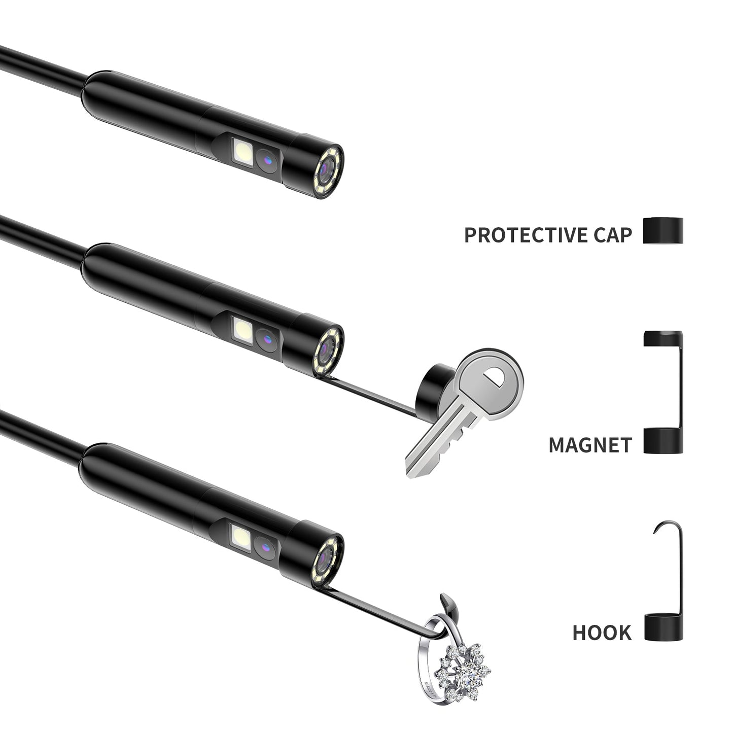 16.4 ft Dual-Lens 1920P HD Endoscope Inspection Camera LGEC100 - with | Sold by Uncle Wiener's Wholesale