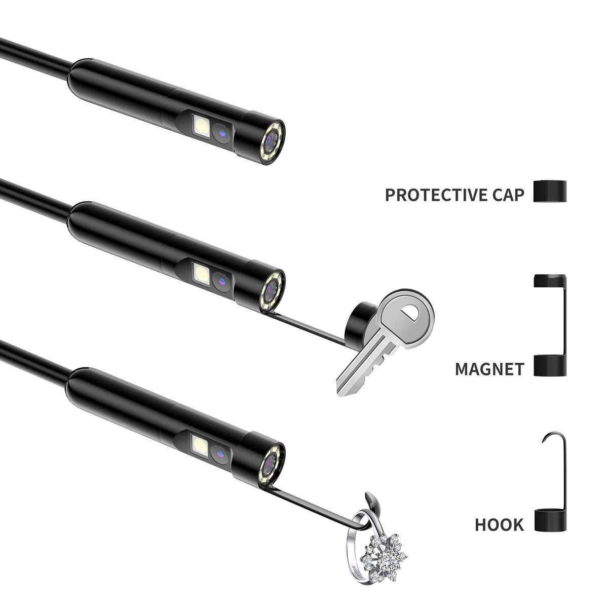 16.4 ft Dual-Lens 1920P HD Endoscope Inspection Camera LGEC100 - with | Sold by Uncle Wiener's Wholesale