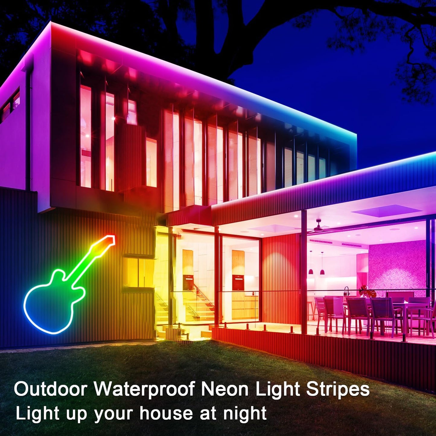 16.4′ RGB LED Neon Rope Lights APP & Remote Control IP65 Waterproof 24V LNR164R - with | Sold by Uncle Wiener's Wholesale