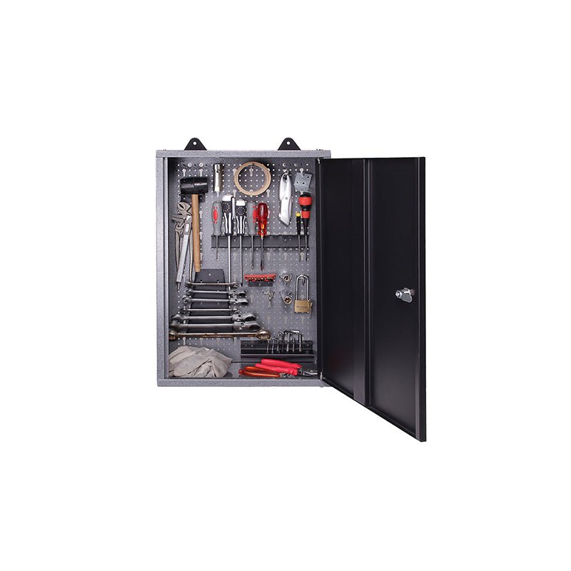 16.5" x 8" Wall Mounted Steel Storage Cabinet with Single Door, 23.6" Height Compact Garage Organizer TC001 - with | Sold by Uncle Wiener's Wholesale