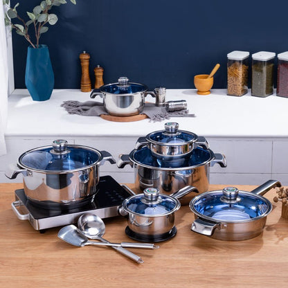 173 Piece Stainless Steel Cookware Set 201 Grade Complete Kitchen Set T0027 - with | Sold by Uncle Wiener's Wholesale