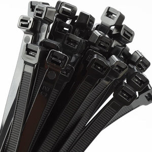 18" Black Heavy-Duty Nylon Zip Ties 100-Pack 200 lb Cable Ties for Shop, Farm, Garage &amp; Outdoor Use ZT14200