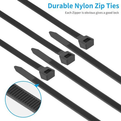 18" Black Heavy-Duty Nylon Zip Ties 100-Pack 200 lb Cable Ties for Shop, Farm, Garage &amp; Outdoor Use ZT14200 - with | Sold by Uncle Wiener's Wholesale
