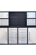 18 - Drawer 7 FT Workbench with Tool Cabinets – Heavy - Duty Steel Construction - with Stainless Steel 18 - Drawer 7 FT | Sold by Uncle Wiener's Wholesale