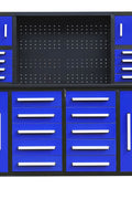 18 - Drawer 7 FT Workbench with Tool Cabinets – Heavy - Duty Steel Construction - with Blue 18 - Drawer 7 FT | Sold by Uncle Wiener's Wholesale