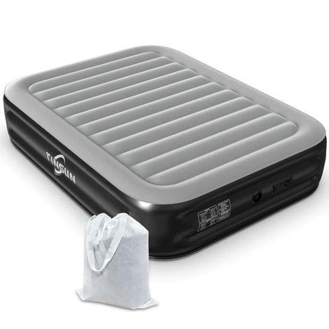 18" Twin Size Air Mattress with Built - in Electric Pump - Raised Inflatable Guest Bed for Camping & Home 129520 - with | Sold by Uncle Wiener's Wholesale