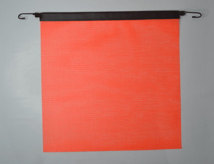 18 x 18 Inch Oversize Safety Flag Set – 6 Pack Bright Orange Mesh Warning Flags with Bungee Cord &amp; EZ Hook for Trailers and Pilot Cars SF18186 - with | Sold by Uncle Wiener's Wholesale