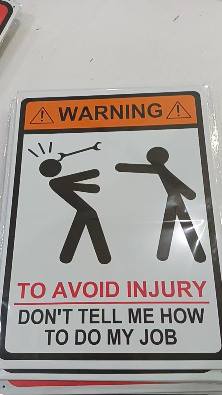 12" x 16" Metal Warning & Novelty Signs Outdoor Tin Wall Signs 91610SET