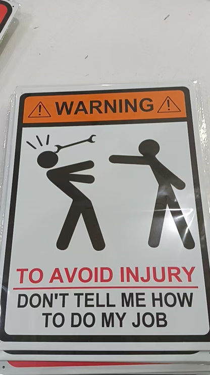 12" x 16" Metal Warning & Novelty Signs Outdoor Tin Wall Signs 91610SET