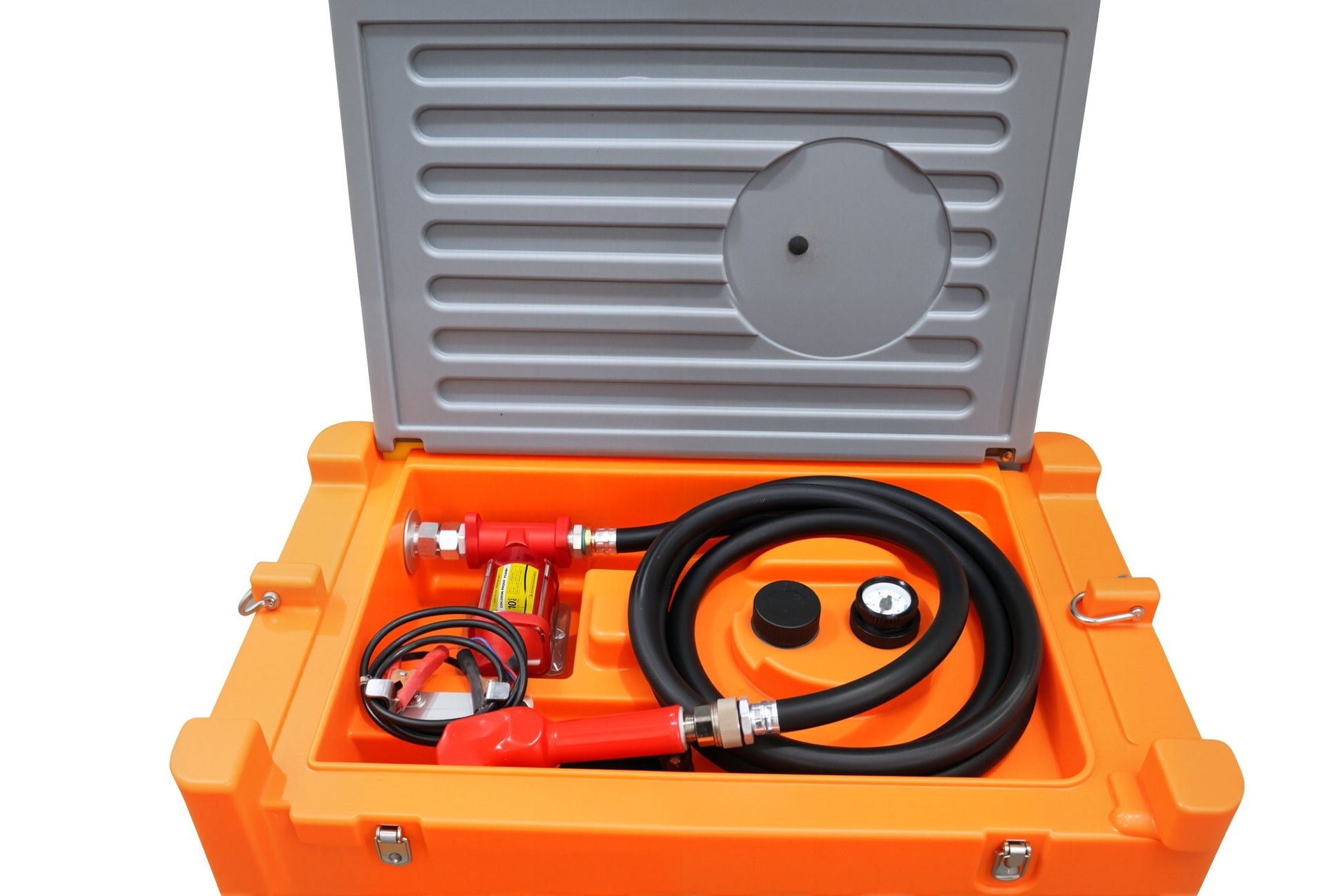 180 Litre Portable Gasoline & Diesel Fuel Tank with 12V DC Fuel Transfer Pump, 4m Delivery Hose & Automatic Shut - Off Nozzle GTK200 - with | Sold by Uncle Wiener's Wholesale
