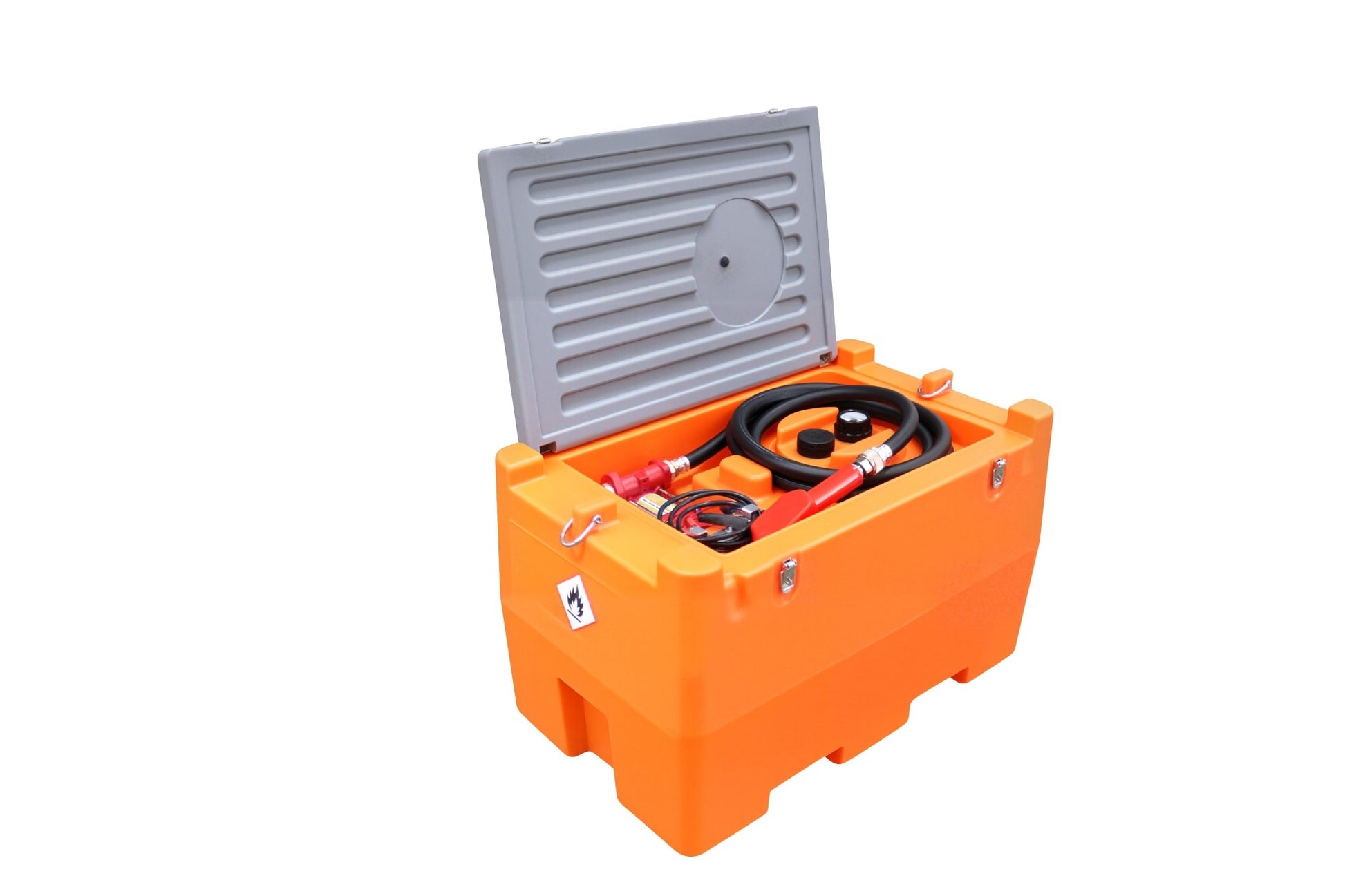 180 Litre Portable Gasoline & Diesel Fuel Tank with 12V DC Fuel Transfer Pump, 4m Delivery Hose & Automatic Shut - Off Nozzle GTK200 - with | Sold by Uncle Wiener's Wholesale