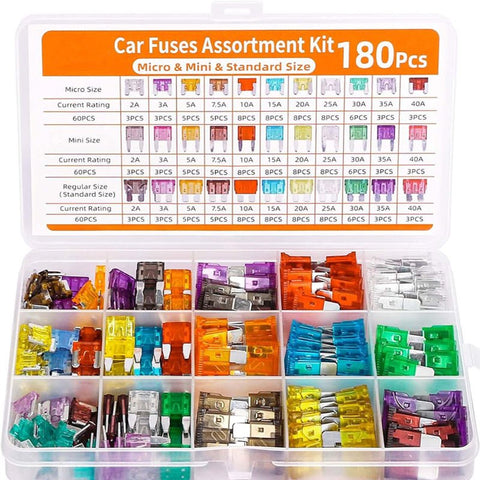 180pcs Car Fuse Assortment Kit 2 - 40A Blade Type Fuses FS040351 - with | Sold by Uncle Wiener's Wholesale