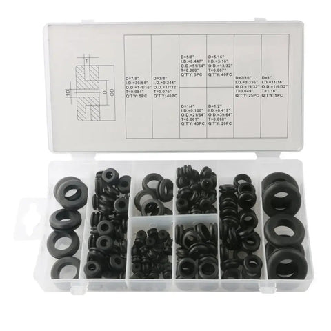 180pcs Rubber Grommets Firewall Seal Plug Assortment Set FS080018 - with | Sold by Uncle Wiener's Wholesale