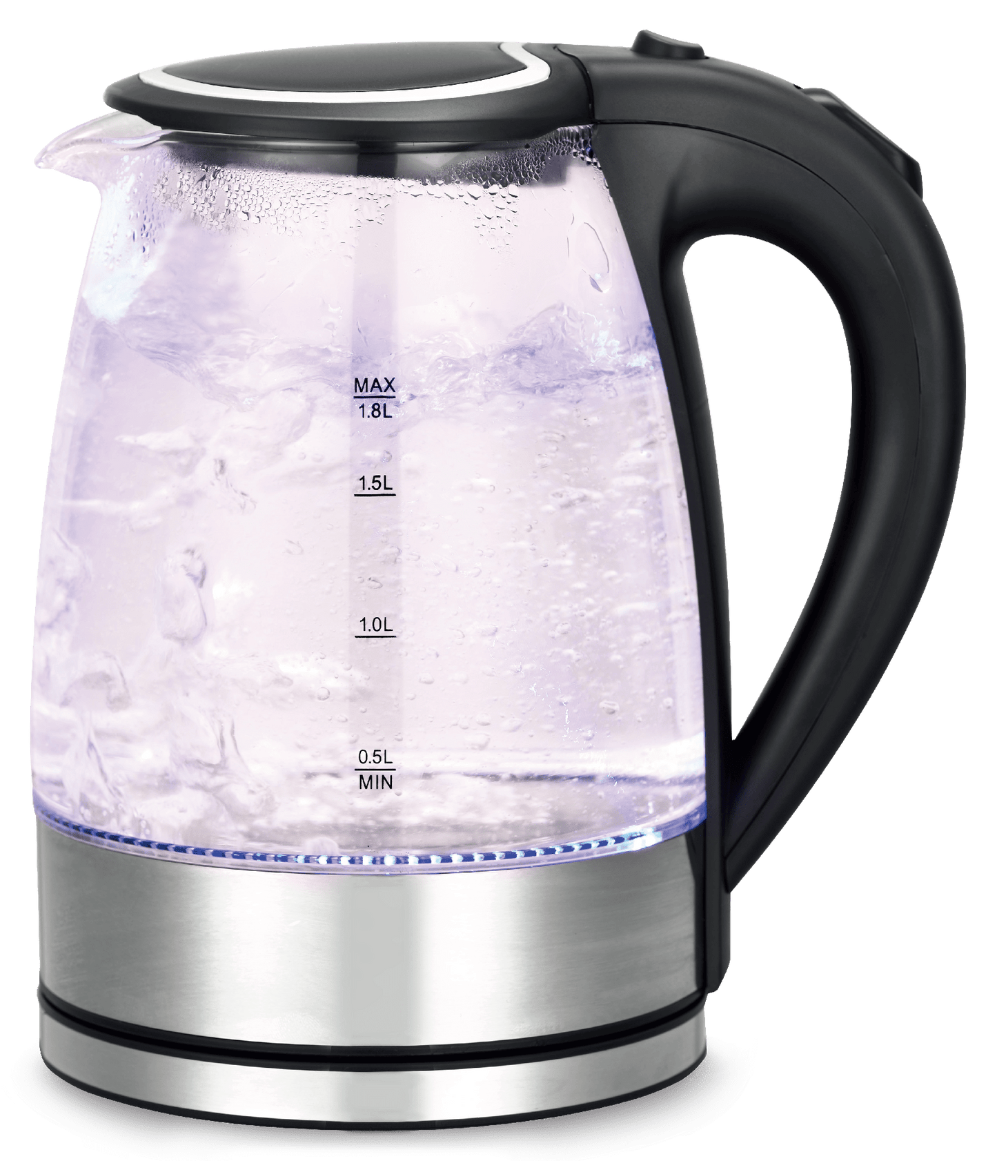 1.8L Glass Electric Kettle 1000–1200W with LED Indicator CX817 - with | Sold by Uncle Wiener's Wholesale