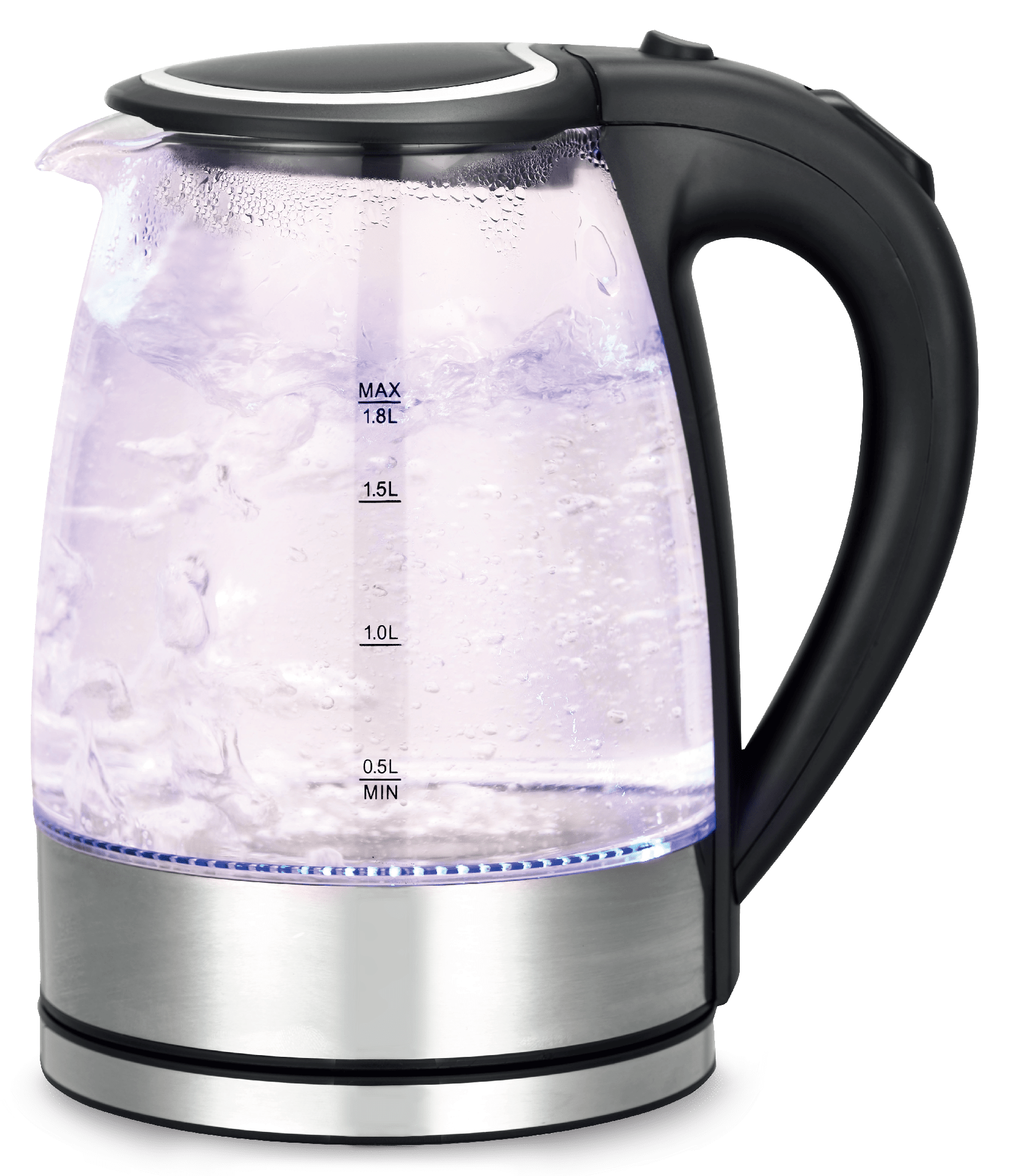 1.8L Glass Electric Kettle 1000–1200W with LED Indicator CX817 - with | Sold by Uncle Wiener's Wholesale