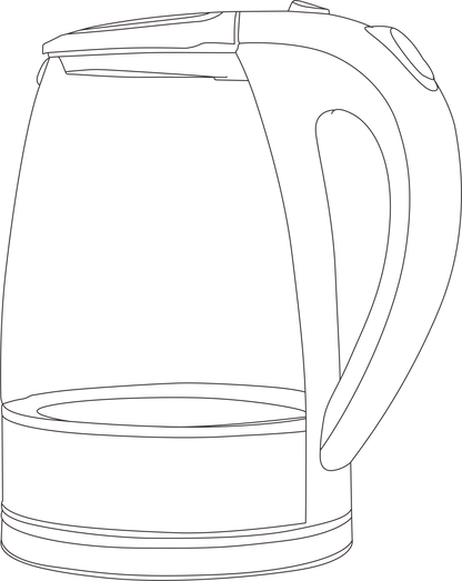 1.8L Glass Electric Kettle 1000–1200W with LED Indicator CX817 - with | Sold by Uncle Wiener's Wholesale