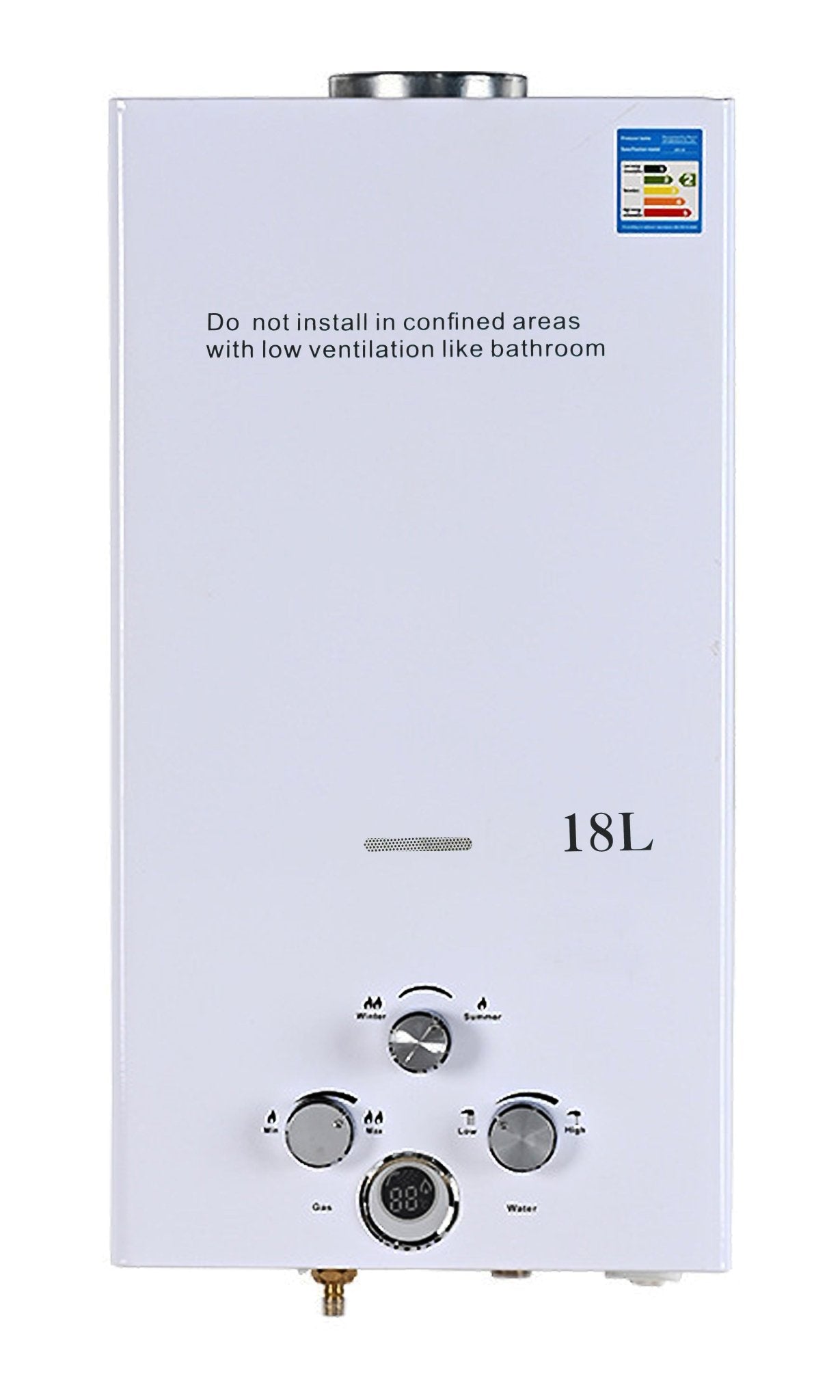 18L Tankless LPG Propane Gas Water Heater – 36KW Instant Hot Water System S1318 - with | Sold by Uncle Wiener's Wholesale