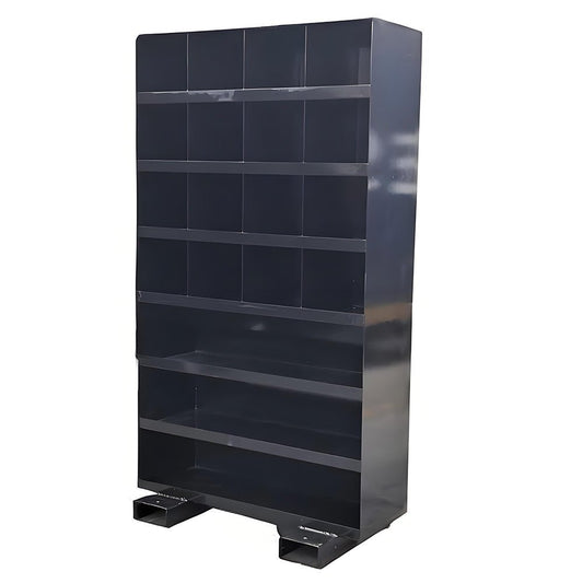 19 - Drawer Heavy - Duty Bolt Bin Cabinet with Forklift Pockets – Available in Black or Red - with Black | Sold by Uncle Wiener's Wholesale