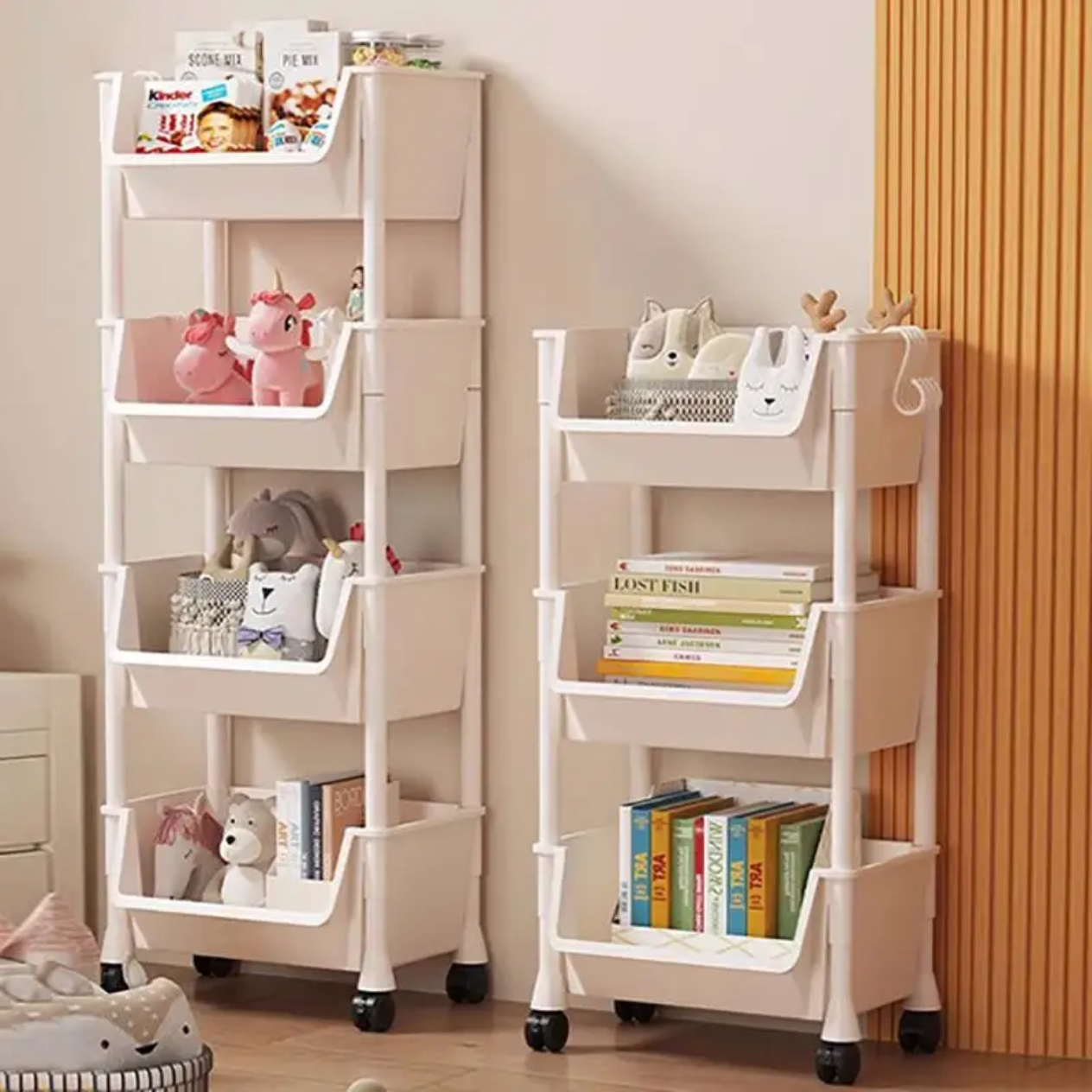 4-Tier Slim Storage Rack Organizer Shelf 13.8" x 10.2" x 38.6" YYSR15