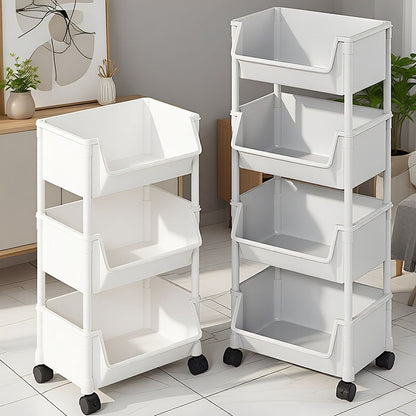 4-Tier Slim Storage Rack Organizer Shelf 13.8" x 10.2" x 38.6" YYSR15