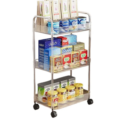 3-Tier Acrylic Storage Rack Small Clear Organizer Shelf 13" x 8.3" x 26" YYAC19