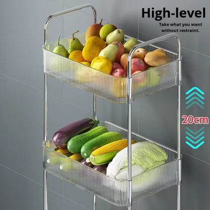 3-Tier Acrylic Storage Rack Small Clear Organizer Shelf 13" x 8.3" x 26" YYAC19