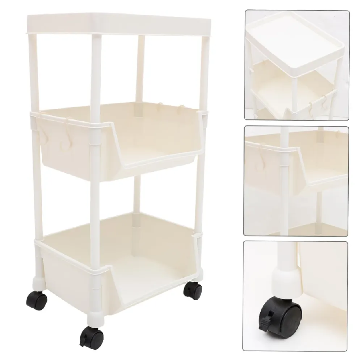 Flat Top Storage Rack Organizer Shelf 3-Tier & 5-Tier Slim Shelving YYSRFT