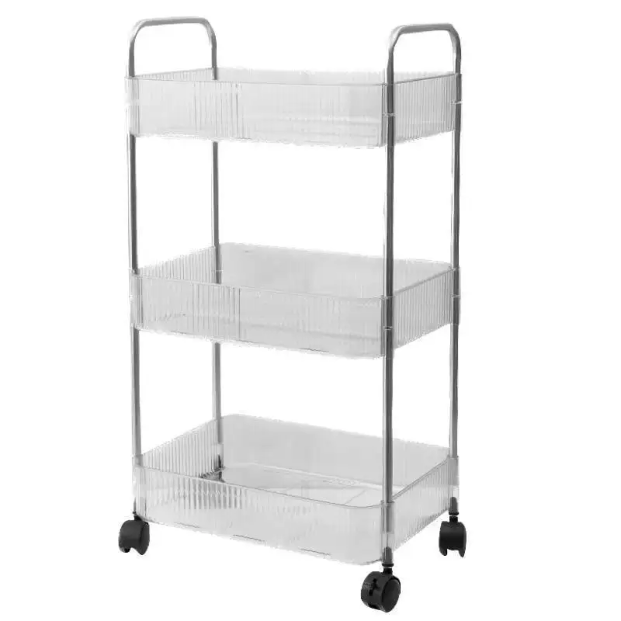3-Tier Acrylic Storage Rack Small Clear Organizer Shelf 13" x 8.3" x 26" YYAC19