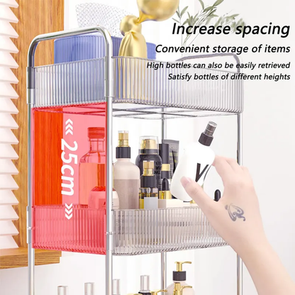 3-Tier Acrylic Storage Rack Small Clear Organizer Shelf 13" x 8.3" x 26" YYAC19