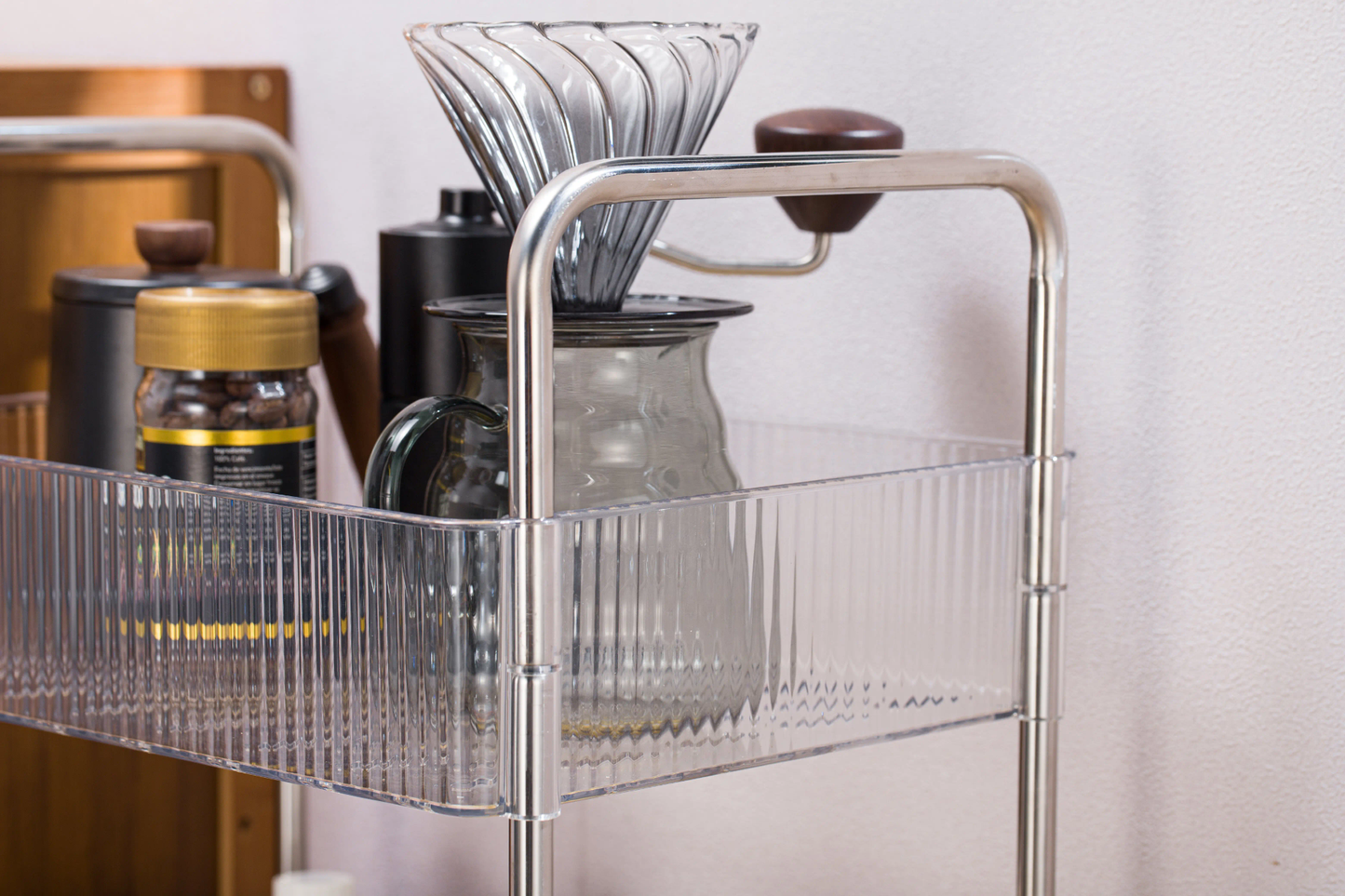 3-Tier Acrylic Storage Rack Small Clear Organizer Shelf 13" x 8.3" x 26" YYAC19