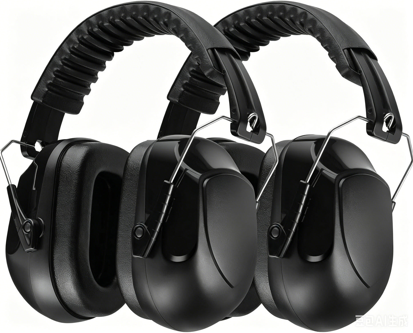 2-Pack Ear Protection Safety Earmuffs with ABS Shell &amp; PU Sponge Padding for Work, Shop, Yard, Garage &amp; Noise Reduction S1346