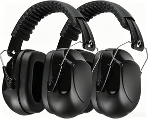 2-Pack Ear Protection Safety Earmuffs with ABS Shell &amp; PU Sponge Padding for Work, Shop, Yard, Garage &amp; Noise Reduction S1346