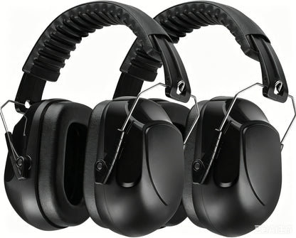 2-Pack Ear Protection Safety Earmuffs with ABS Shell &amp; PU Sponge Padding for Work, Shop, Yard, Garage &amp; Noise Reduction S1346