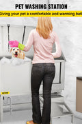 stainless steel dog grooming tub with ramp
pet grooming bath station 50 inch
professional dog bathtub with sprayer
sliding door dog grooming tub
pet grooming tub for commercial use