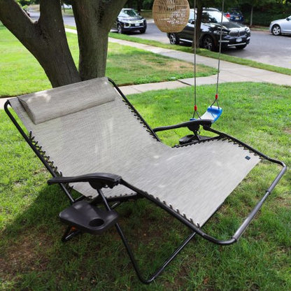 Heavy Duty 2 Person Zero Gravity Chair 600 lb Capacity – Extra Wide Double Recliner for Patio, Garden, Camping