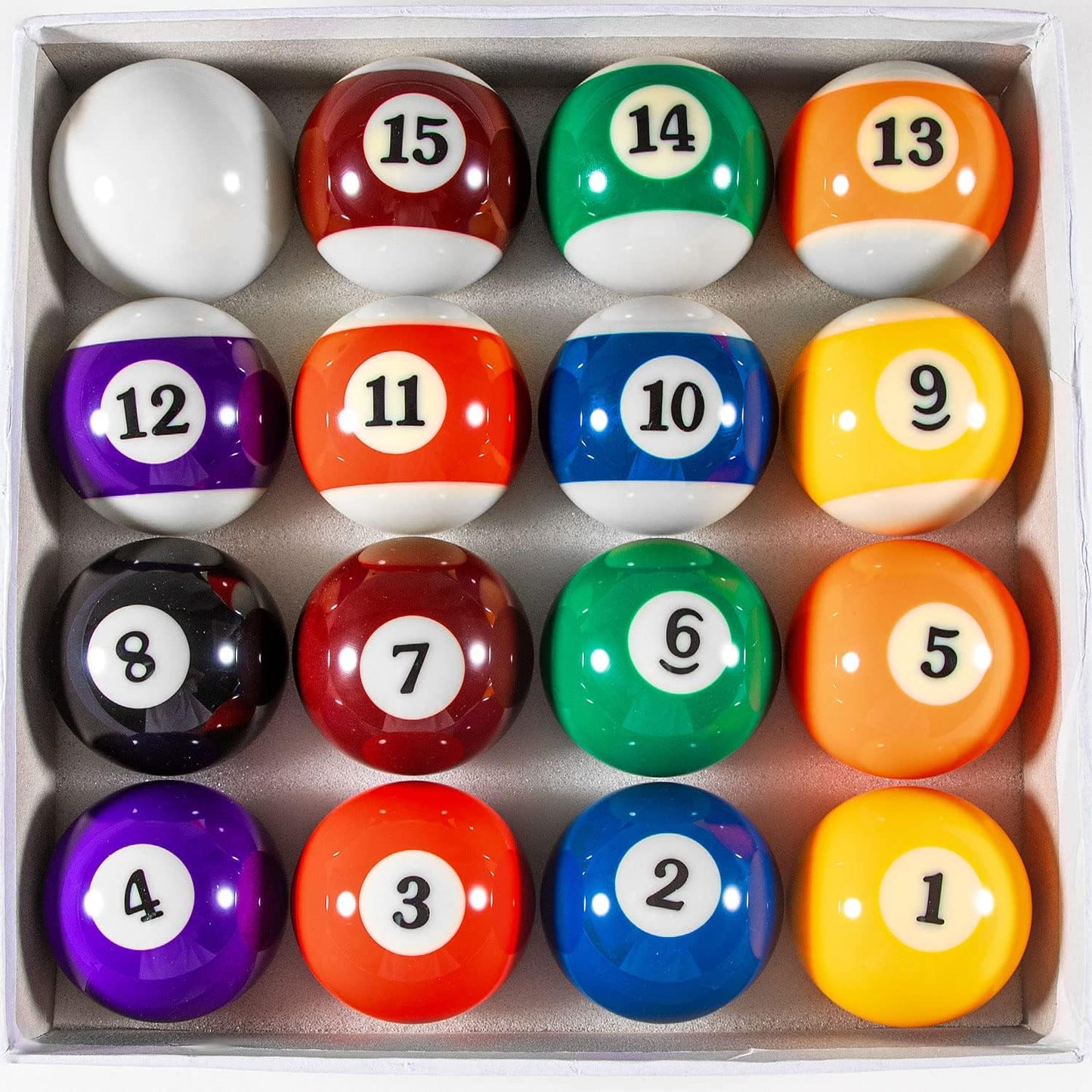2 - 1/4″ Regulation Billiard Ball Set 16 Resin Pool Table Balls Replacement Set S1348 - with | Sold by Uncle Wiener's Wholesale