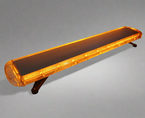 Amber LED emergency strobe light bar for trucks
Side view of 55" roof-mount amber light bar
Emergency LED light bar with mounting brackets
Close-up of Gen III amber LEDs in strobe bar
Full-length light bar mounted on vehicle roof